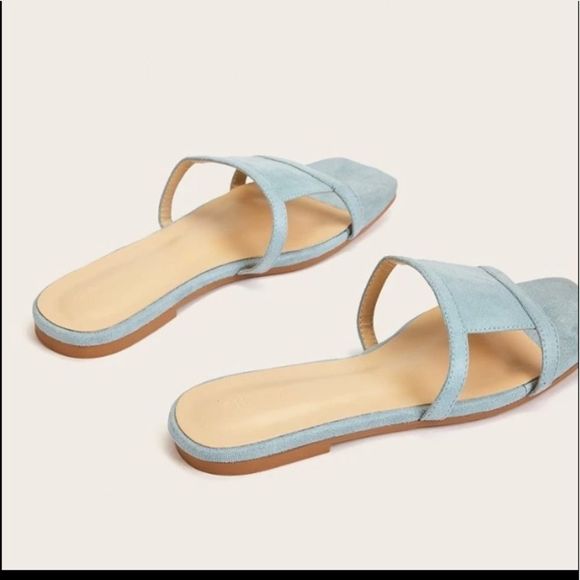 NWOT NEW Womens Euro Sz. 39 US 8-8.5 Minimalist CutOut Slide Sandals - Picture 3 of 8